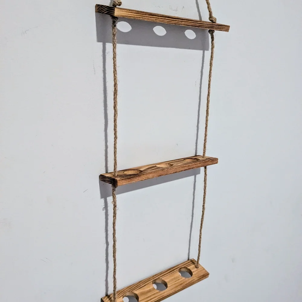 Wooden Ladder Shelf Wall Decor